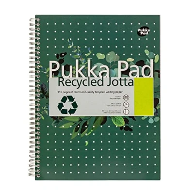 Obrázek Pukka Pad zápisník Spiralgebunden recyklovaná 80 g/m2 linkovaný s okrajem Vierfachlochung 10 stran A4 3 kusy