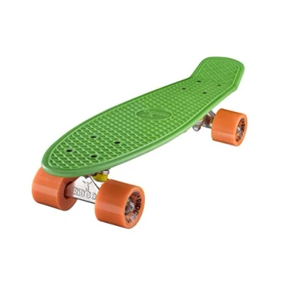Obrázek Skateboard Ridge 55 cm Mini Cruiser v retro stylu s kolečky velikosti M, smontovaný,