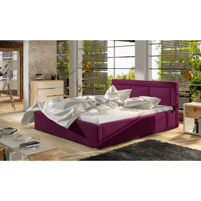 Obrázek Postel Belluno 140x200 kovový rám/ plynový zvedák/ box na podestýlku Materiál / Dekor: Mat Velvet 68