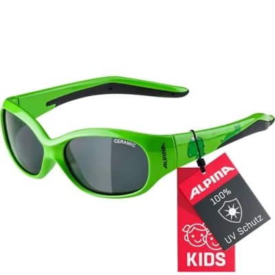 Obrázek ALPINA FLEXXY KIDS flexibilní a nerozbitné sluneční brýle se 100% UV ochranou pro děti, zelené, jedna velikost