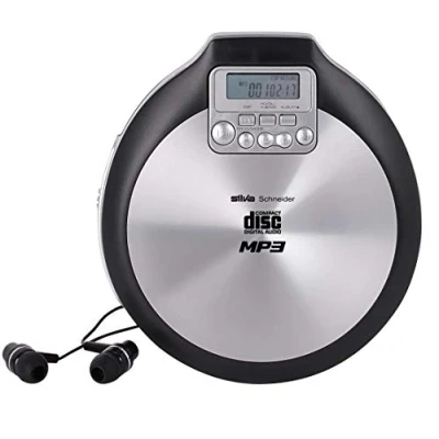 Obrázek Silva Schneider MCD50 přenosný CD přehrávač CD, R, RW, MP3, citlivá tlačítka hliník (matná), SC, 251004