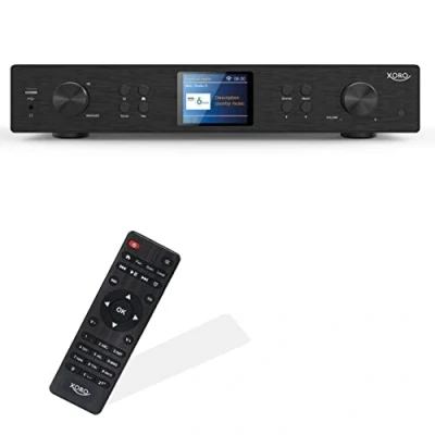 Obrázek XORO Internetové rádio HFT 440 s příjmem DAB+ a FM pro rozšíření HiFi zařízení, 2,4 GHz WLAN, Bluetooth, SpotifyConnect, Streaming hudby přes UPnP