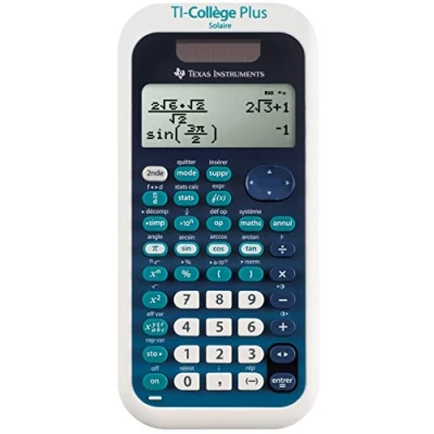 Obrázek Texas Instruments TI Collège PLUS Solaire vědecká stolní kalkulačka, 4řádková College modrá/bílá