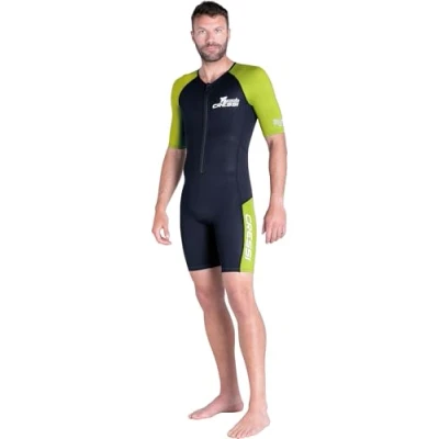 Obrázek CRESSI Men&#039;s Tiburon Man Shorty Wetsuit Black Lime 2mm XL/5 Neopren a Elastan Neoprenúg, Černá/Fluo Limette
