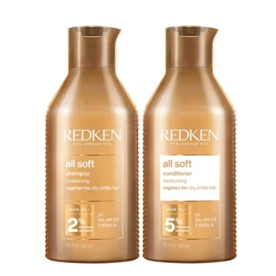 Obrázek Redken Sada pro péči o suché a lámavé vlasy, oživuje hydratovaná, s omega 6 arganovým olejem, All Soft šampon 300 ml kondicionér