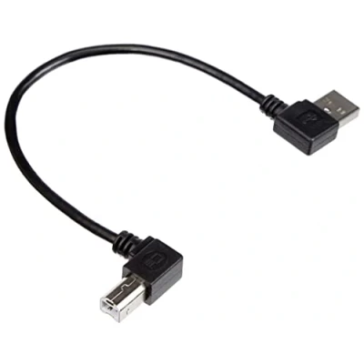 Obrázek System S USB A na B adaptér kabel 90 úhlový datový stupňů konektor 22 cm