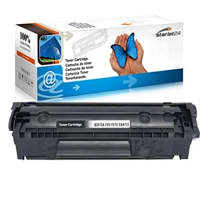 Obrázek Starlet24 1x 12A Q2612a toner kompatibilní nahrazuje pro HP Laserjet 1010 1012 1015 1018 1020 1022 1022n 1022nw 3015 3020 3030 305050 3052 3055 M1005 M1319 M1319f, černá