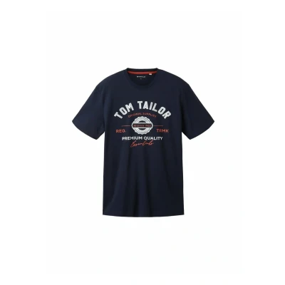 Obrázek TOM Tailor MIT LOGO Triko s potiskem, Muži, Velikost: Small, Sky captain blue