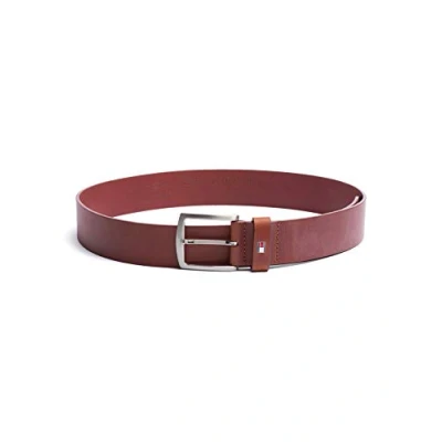 Obrázek Tommy Hilfiger Pánský opasek New Denton Belt 4. 0 kožený pásek, Středně hnědá, 105