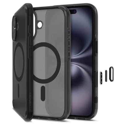 Obrázek Spigen Pro iPhone 16 pouzdro [Camera Control Button] ovládání fotoaparátu aktivované Case Ultra Hybrid T MagFit [Anti Yellowing] Tlačítko na fotoaparát Obal mobil
