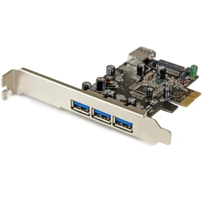 Obrázek Startech PEXUSB3S42 4 Port PCI Express USB 3.0 karta Násobný PCIe 3 pro externí pevný A 1 Interní Ethernet