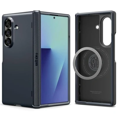 Obrázek Spigen Slim Armor pro MagFit pouzdro Samsung Galaxy Z Fold 7, MagSafe kompatibilní s [SecuLink] kovové spojení na závěsu bezpečné držení Metal Slate