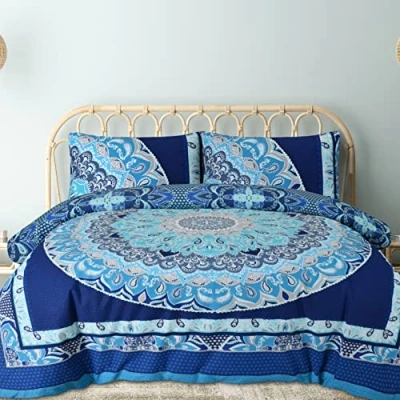 Obrázek Pieridae povlečení Sada s paisley vzor, mandala, Šedá A Růžová, king size
