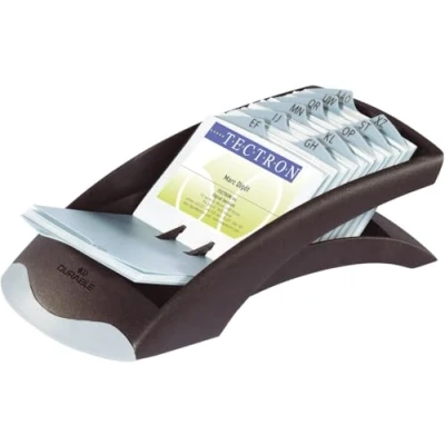 Obrázek Durable Krabička na vizitky Visifix Desk Vegas, pro 200 karet, vč. rejstříku A Z, černá, 241301