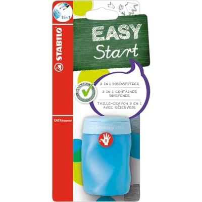 Obrázek Ergonomický ořezávátko na konzervy pro praváky STABILO Easy Sharpener 3 v 1 modrý