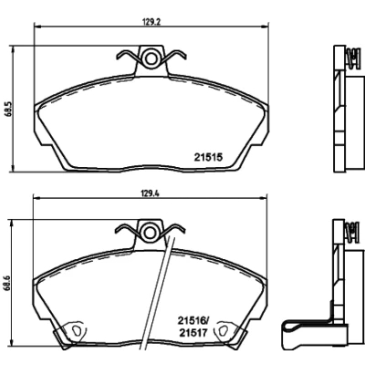 Obrázek HELLA PAGID brzdové destičky vpředu s akustickým varováním opotřebení čtyři v sadě T5065 pro mj. HONDA / MG ROVER 8DB 355 018 031