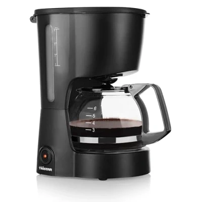 Obrázek Kávovar Tristar s objemem 600 ml ideální pro kempování [až 6 šálků, funkcí automatického vypnutí a ukazatelem hladiny vody], CM 1246, černý