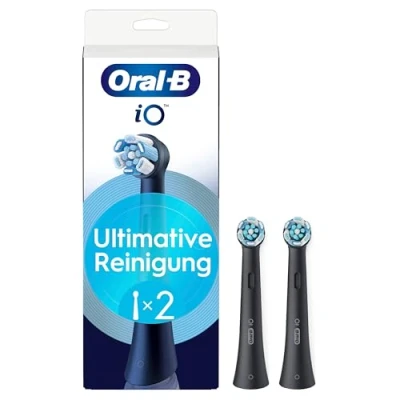 Obrázek Oral B iO ultimativní čištění, originální nasazovací kartáčky pro elektrické zubní iO, svazek štětin ve štětinách, černé, 2 kusy