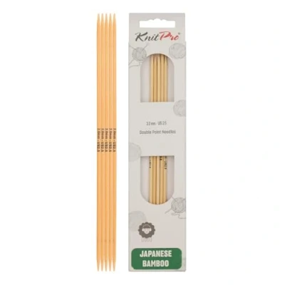 Obrázek KnitPro K22105 punčochové pletivo, Bamboo, přírodní, 15 x 0, 3 cm, 5