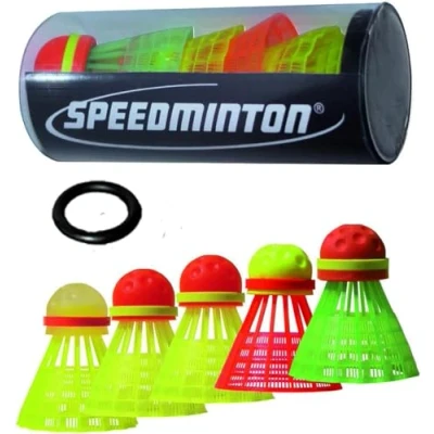 Obrázek Speedminton Mix 5pk Speeder Tube vč. 5 různých Birdies for Speed ​Badminton/Crossminton Outdoor Games (SM03 100 5)