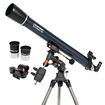 Obrázek Celestron 21064 AstroMaster 90EQ Refractor Telescope, tmavě modrá