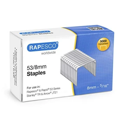 Obrázek Rapesco 0750 53/8 mm pozinkované sponky sešívačky, 5000 kusů