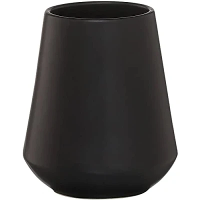 Obrázek Sealskin Hrnek Conical pohár, pohárek na čištění zubů z porcelánu, barva černá
