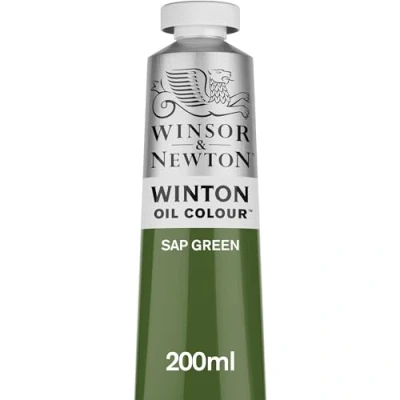 Obrázek Winsor &amp; Newton 1437599 Winton, jemná kvalitní olejová barva 200ml tuba s rovnoměrnou konzistencí, odolná vůči světlu, vysoká krycí schopnost, bohatá na barevné pigmenty šťávově zelená