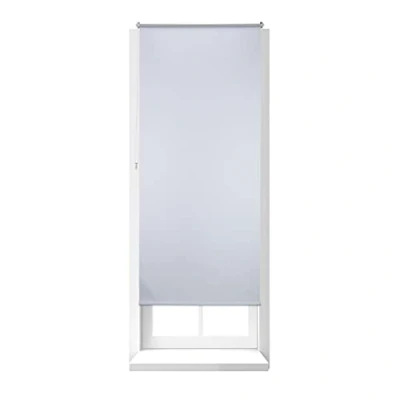 Obrázek Relaxdays Termo zatemňovací roleta, ochrana proti horku, okenní roleta s bočním tažením, Klemmfix bez vrtání, 90 x 210, látka 86 cm, bílá