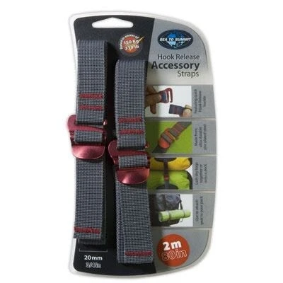 Obrázek Sea To Summit Popruhy Hook Release Straps s rychlouzávěrem, červené