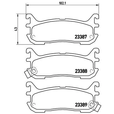 Obrázek Brembo P49021 zadní brzdové destičky, počet 4