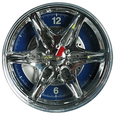 Obrázek Out of the blue 79/3019 Plast nástěnné hodiny s modrým LED, ráfku, průměr zhruba 27 cm pro 4 Mignon baterie (AA) také adaptér operační