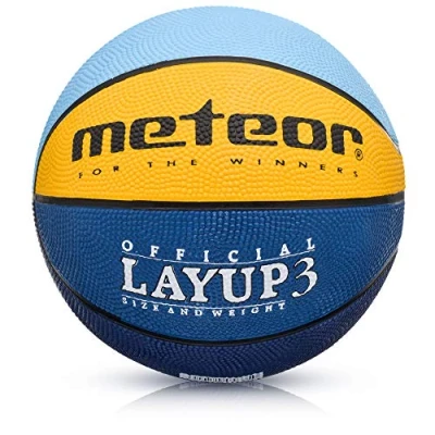 Obrázek meteor Layup Mini basketbal pro děti velikost #3, ideální dětské ruce 4 8 let mládež trénink měkkého basketbalu (modrá/žlutá/zelená #3)