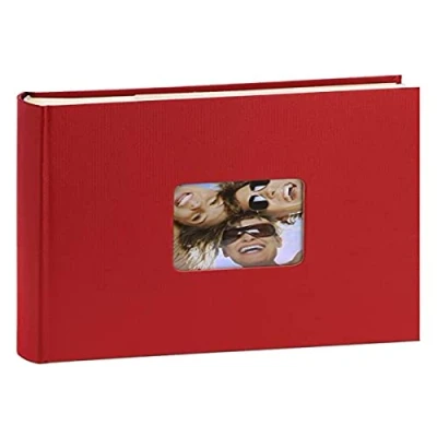 Obrázek walther design Fotoalbum červené 200 fotografií 10 x 15 cm album na poznámky s vyraženým krytem, Fun ME 110 R