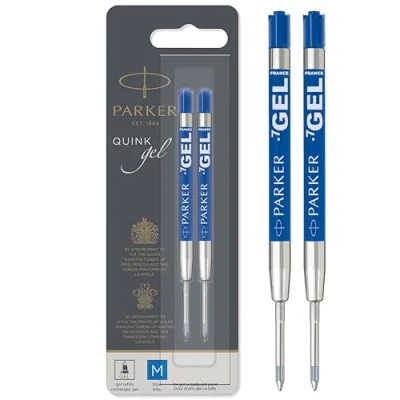 Obrázek Parker Doplňovací náplně Jotter Originals s gelovým inkoustem modré gelové střední špička (0,7 mm) 2 kusy