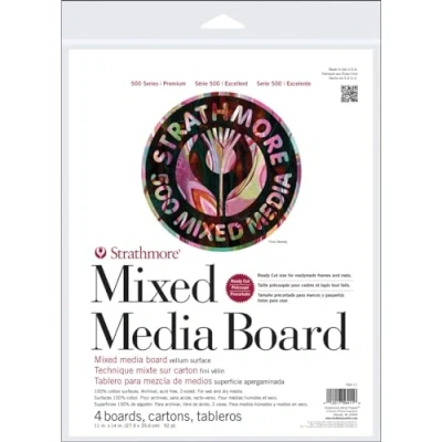 Obrázek Strathmore (564 11 500 Series Mixed Media Board, Pergamentpapier, 27,9 x 35,6 cm, 4 Blatt