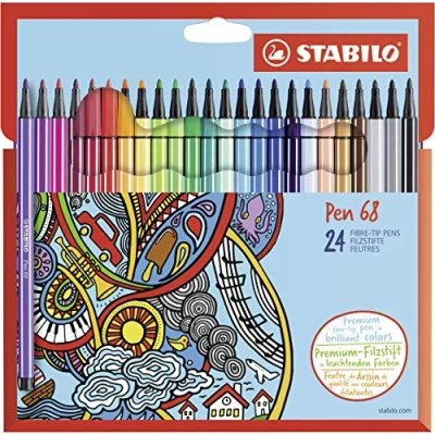 Obrázek Premium plstěné pero STABILO Pen 68 24 balení s různými barvami