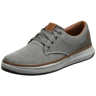 Obrázek Skechers Pánské Moreno Canvas Oxford boty, Taupe