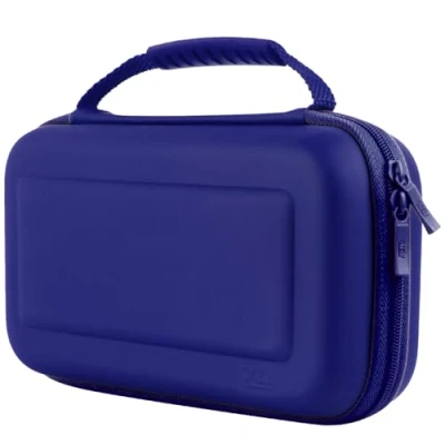 Obrázek Orzly Tragetasche Kompatibel mit Nintendo Switch und New OLED Konsole Blau schützende Hülle, Harte tragbare Reisetasche Taschen für Zubehör Spiele