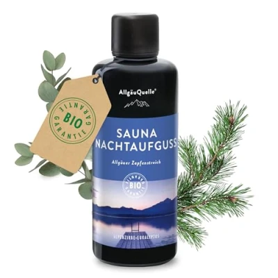 Obrázek AllgäuQuelle® saunový nálev se 100% bio oleji noční alpská borovice eukalyptus 100 ml