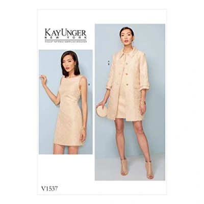 Obrázek Vogue Mustern Schnittmuster Jacke und Kleid, Mehrfarbig, Größen 614