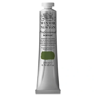 Obrázek Winsor &amp; Newton 2337503 profesionální akrylová barva v umělecké kvalitě, vysoká brilantnost barev a krycí síla, archivní kvalita, 200 ml tuba permanentní šťavnatá zelená