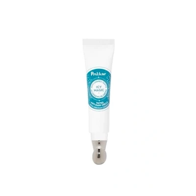Obrázek Polåar Icy Magic tónovaný proti kruhům pod očima se sibiřským ženšenem poloviční péče, make up kovový aplikátor otokům 97 % přírodní, veganský, Made in France, bez parfému 15 ml