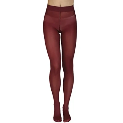 Obrázek Annes styling Plain dámské punčochy 40 Denier Matt Semi opaque Microfiber Classic punčocháče Zarra, Bordó
