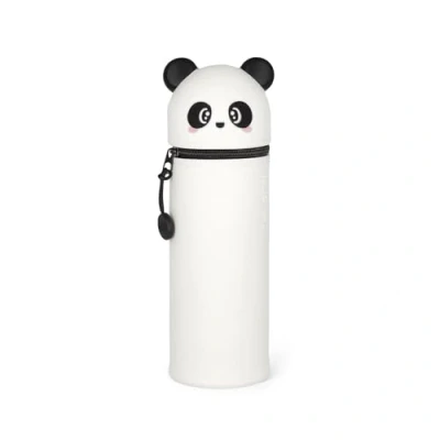 Obrázek Legami 2 V 1 měkká silikonová taška kawaii, držák na psací stůl, zip, silikon, tužky pastelky značka, 18,5 cm, Panda, PANDA