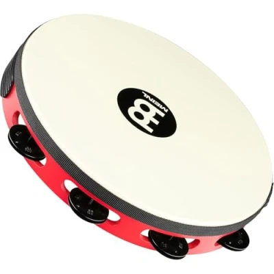 Obrázek Meinl Percussion Tahbk PT 7324 R LV TF Touring Tambourine s Ocel Seřazeni (1 řady), 25,40 cm (10 palců) průměr, červená