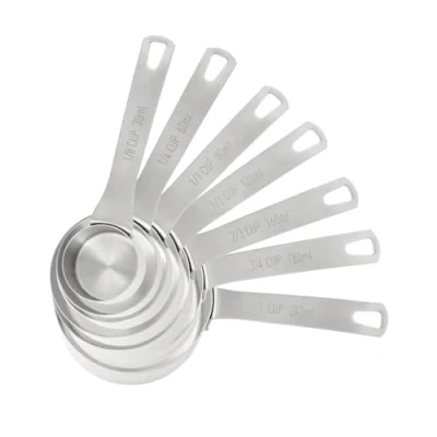 Obrázek Chef Pomodoro sada odměrek 7 kusů dávkovacích lžiček s rukojetí (30 až 240 ml) odměrka z ušlechtilé oceli americká odměrky