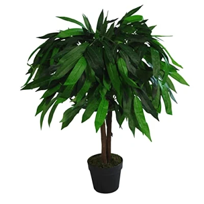 Obrázek Leaf Design UK XL umělá rostlina mangobová aum, 80 cm vysoká, černá