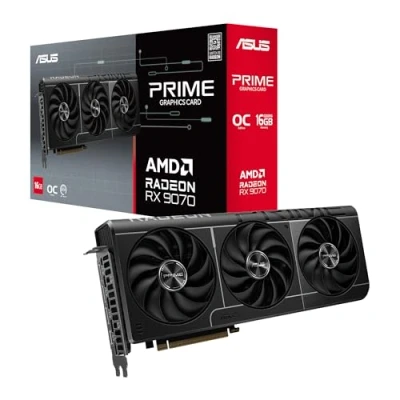 Obrázek ASUS Herní grafická karta PRIME Radeon RX 9070 OC Edition 16GB GDDR6 (AMD RX9070, PCIe 5.0, 1x HDMI 2.1b, 3X DisplayPort 2.1a, design 2.5 slotů, RX9070 O16G)