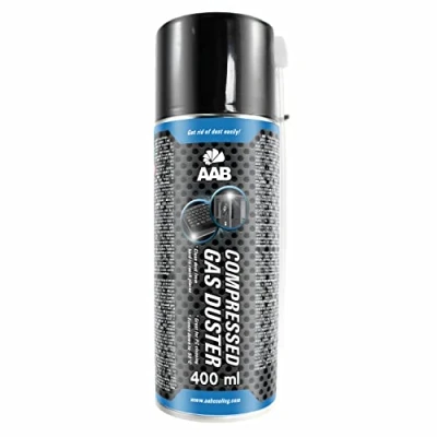 Obrázek AAB čistič stlačeného vzduchu 400 ml, čisticí sprej, stlačený vzduch z plechovky, čištění klávesnice, PC, obrazovek, herních konzolí, kopírek, počítačových skříní, PC. Sprej na tlak